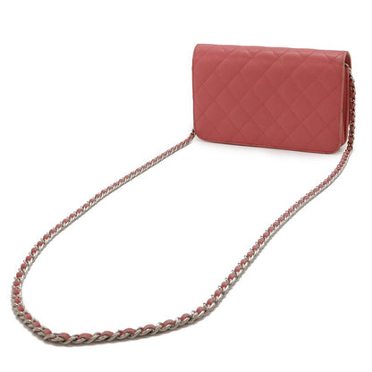 Chanel Chanel Simply CC Quilted Chain Wallet Shoulder Bag Pochette Leather