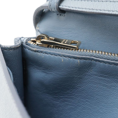 Prada Saffiano Shoulder Wallet Shoulder Bag 2WAY Clutch Bag Leather Light Blue