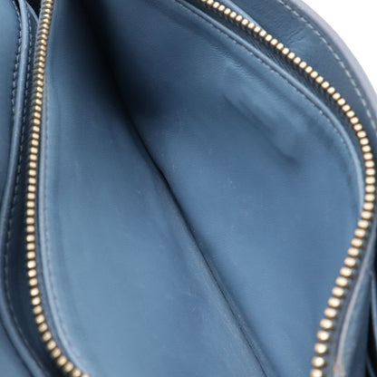 Prada Saffiano Shoulder Wallet Shoulder Bag 2WAY Clutch Bag Leather Light Blue