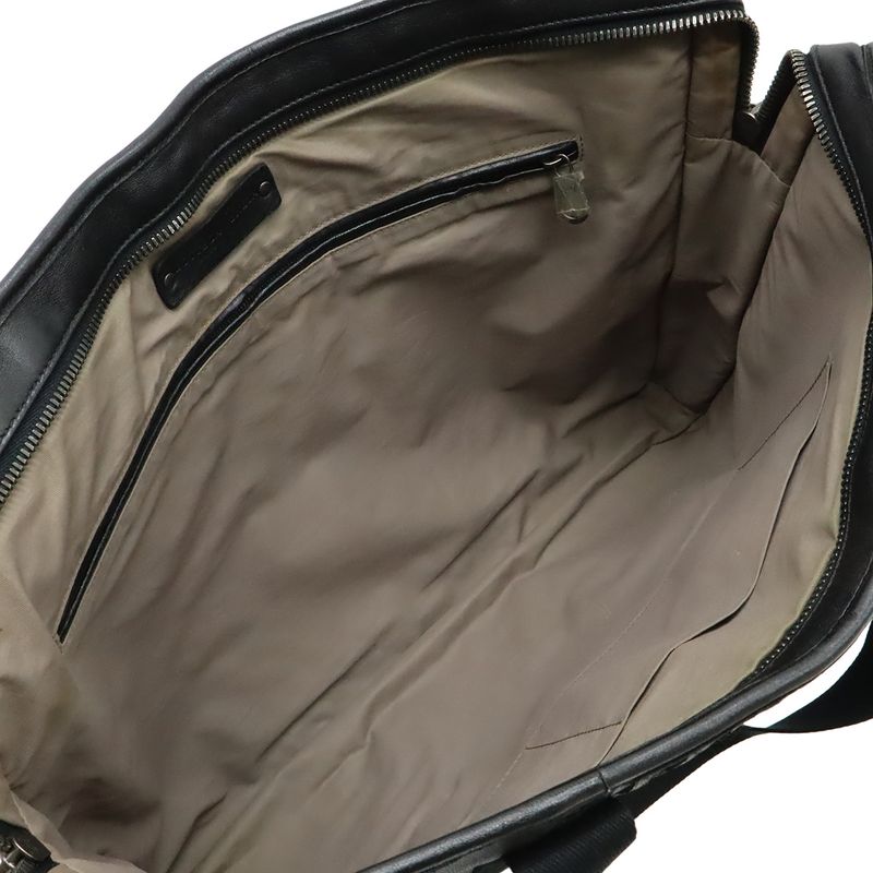 Bottega Veneta Intrecciato Business Bag Briefcase Shoulder Leather Dark