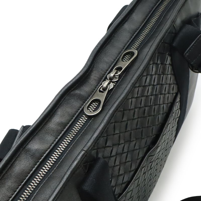 Bottega Veneta Intrecciato Business Bag Briefcase Shoulder Bag Leather Dark