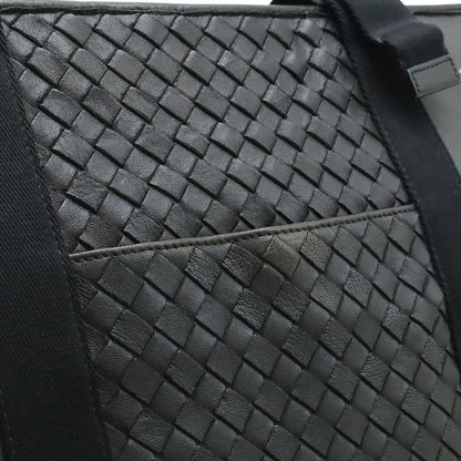 Bottega Veneta Intrecciato Business Bag Briefcase Shoulder Leather Dark