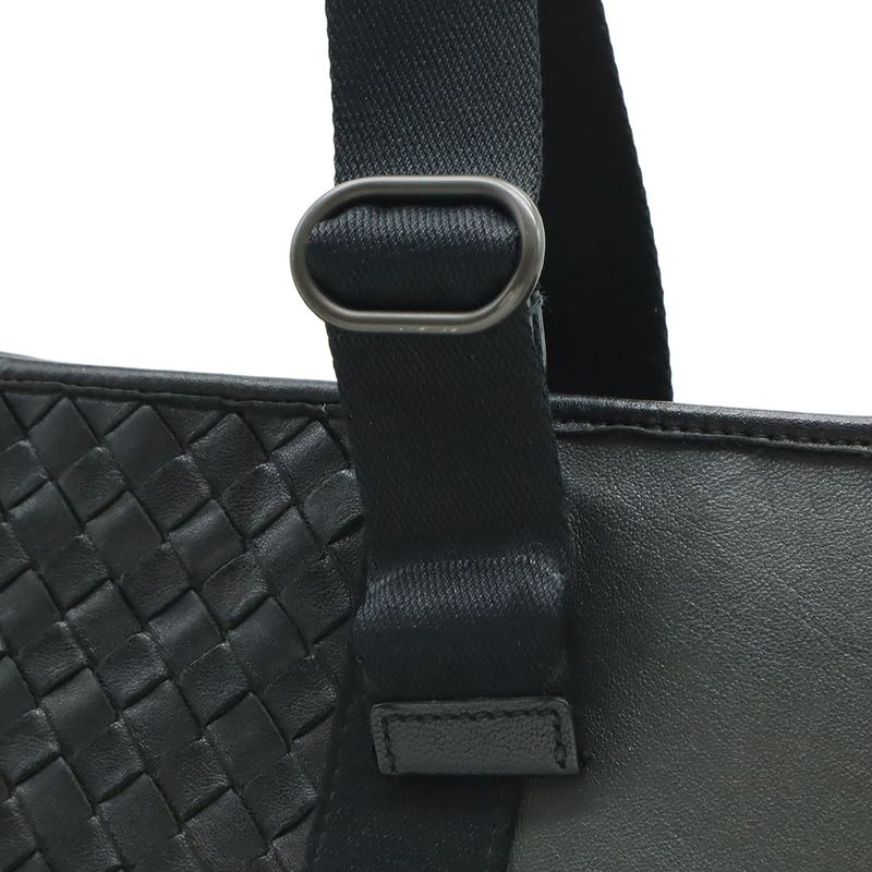 Bottega Veneta Intrecciato Business Bag Briefcase Shoulder Bag Leather Dark