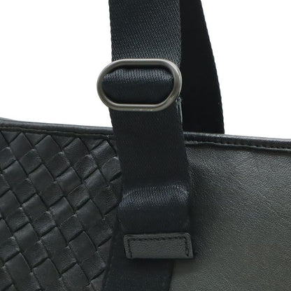 Bottega Veneta Intrecciato Business Bag Briefcase Shoulder Leather Dark