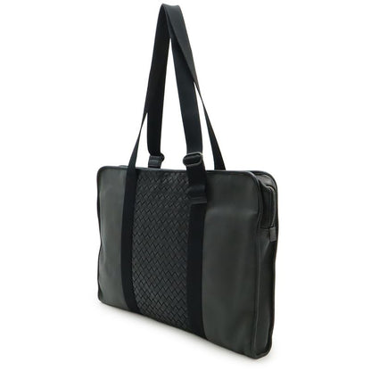 Bottega Veneta Intrecciato Business Bag Briefcase Shoulder Leather Dark