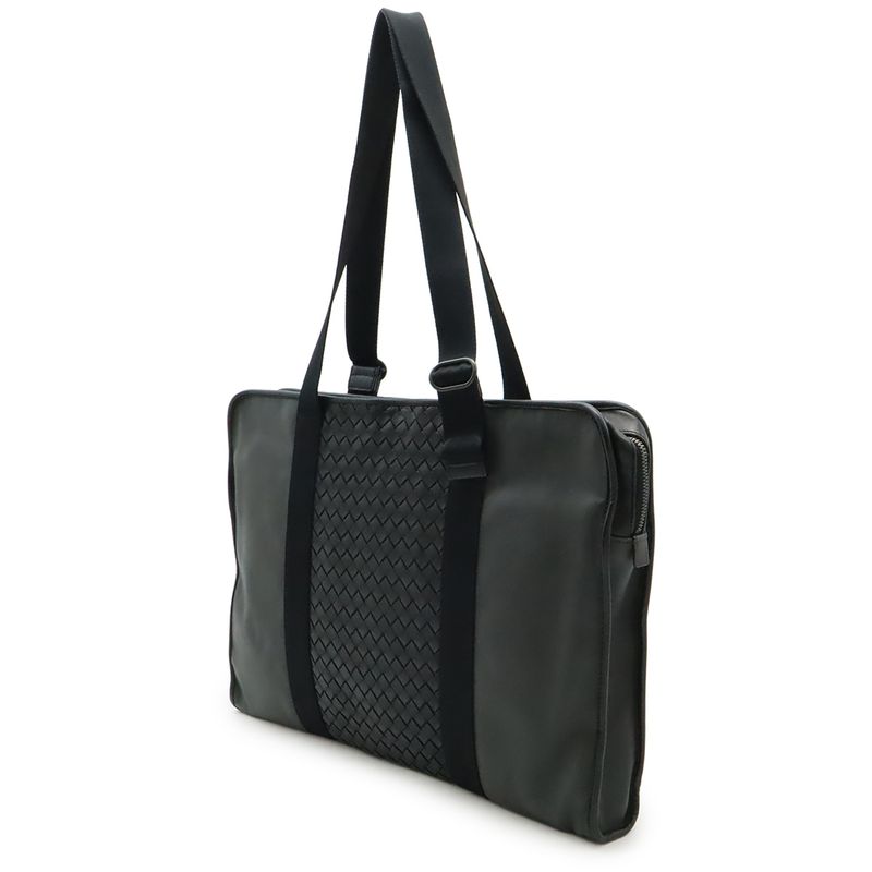 Bottega Veneta Intrecciato Business Bag Briefcase Shoulder Bag Leather Dark