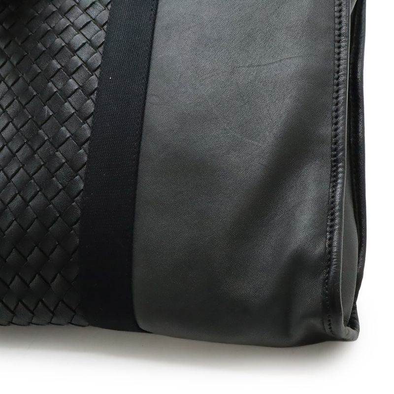 Bottega Veneta Intrecciato Business Bag Briefcase Shoulder Bag Leather Dark