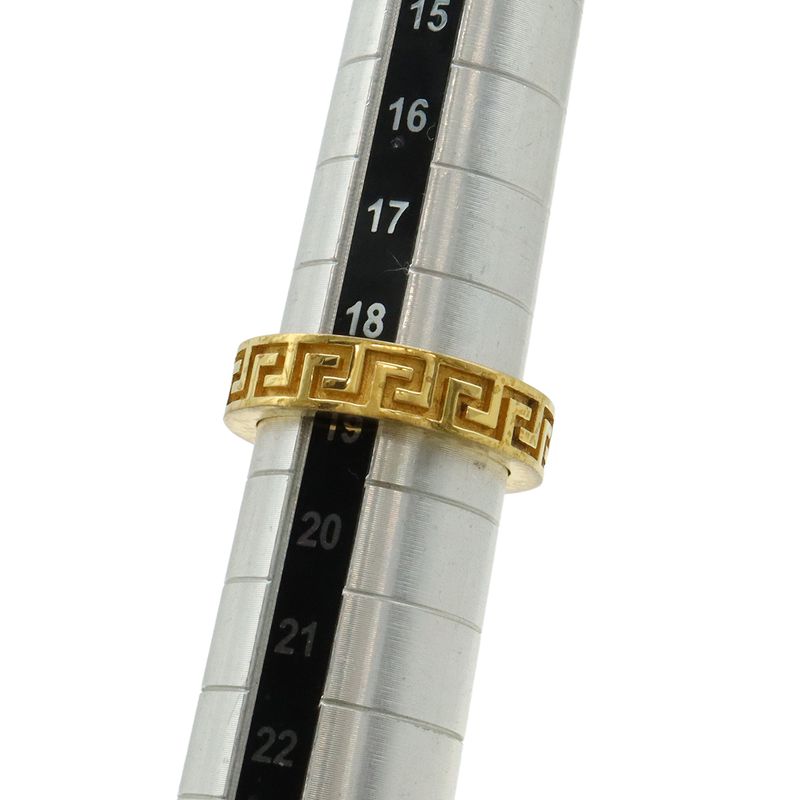 Versace Greca Ring GP Gold Actual Size Approx 19