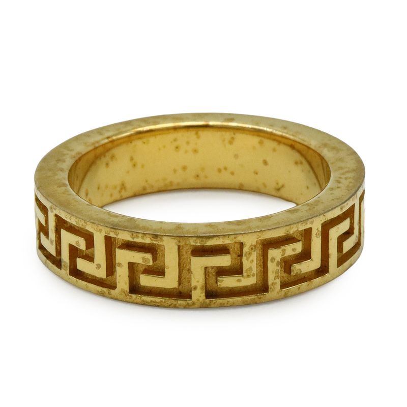 Versace Greca Ring GP Gold Actual Size Approx 19
