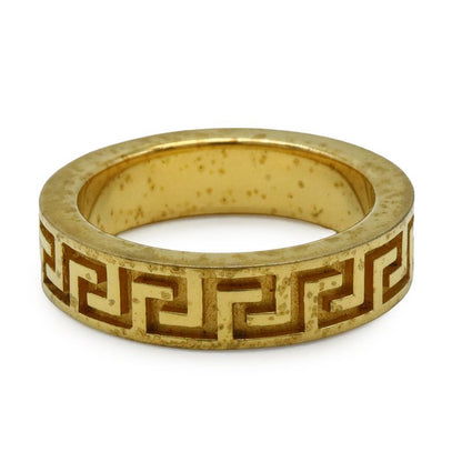 Versace Greca Ring GP Gold Actual Size Approx 19