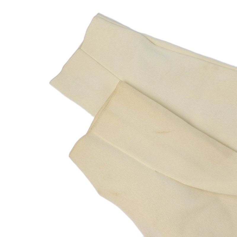 Christian Dior Deformed Knit Dress Long Sleeve Middle Ribbon 34 XS Ivory MQ