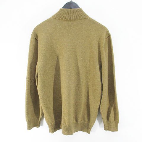 Hermes Floral Pattern Flower Long Sleeve Knit Sweater High Neck Half Zip
