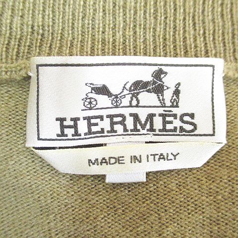 Hermes Floral Pattern Flower Long Sleeve Knit Sweater High Neck Half Zip