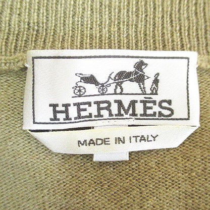Hermes Floral Pattern Flower Long Sleeve Knit Sweater High Neck Half Zip