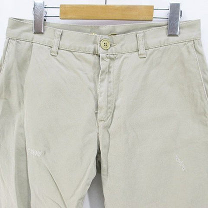 Saint Laurent Paris Long Length Tapered Pants Chino Zip Fly Beige