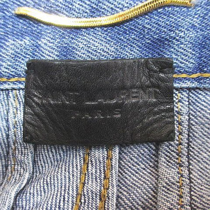 Saint Laurent Paris Denim Pants Jeans Skinny Zip Fly 26 Blue Indigo