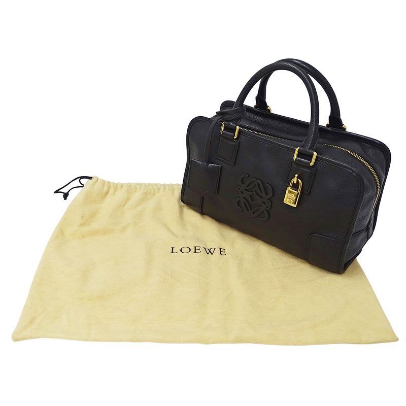 Loewe Bag  Handbag Amazona 28 Leather Black Stylish