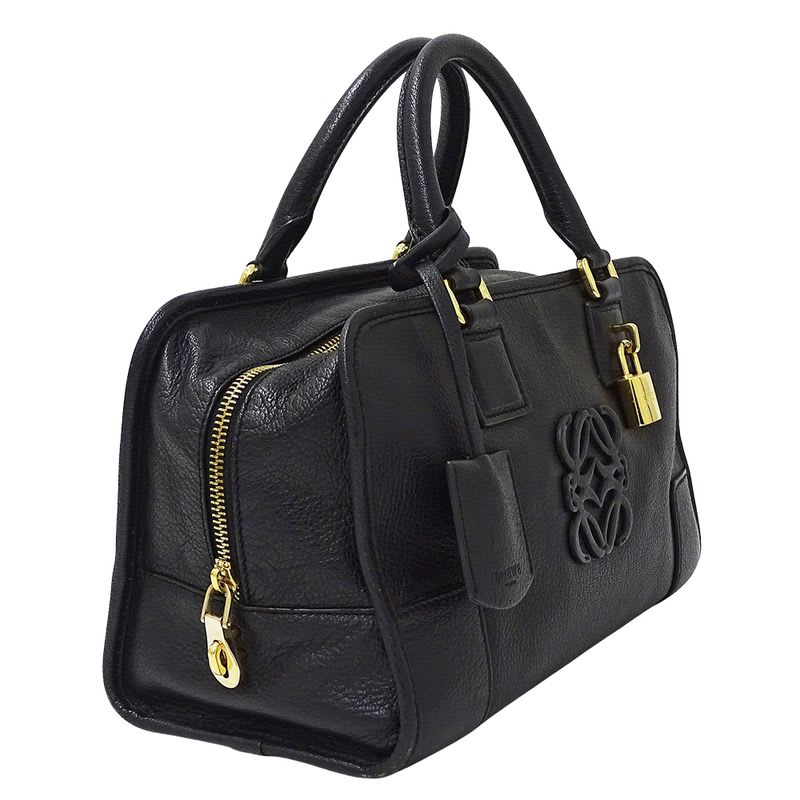 Loewe Bag  Handbag Amazona 28 Leather Black Stylish
