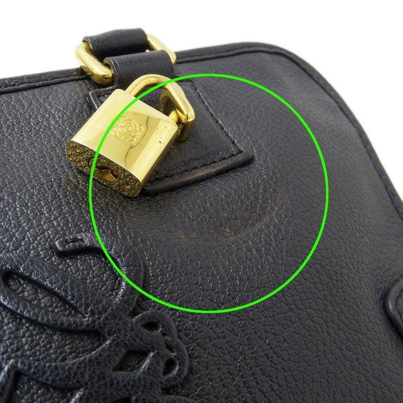 Loewe Bag  Handbag Amazona 28 Leather Black Stylish
