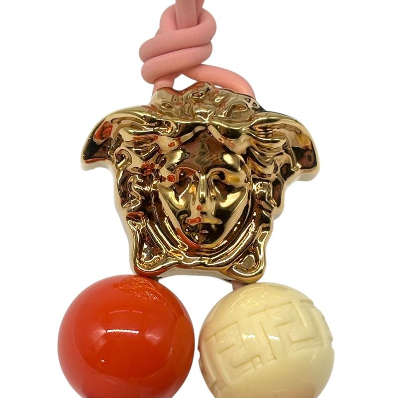 3743 Versace Multicolor La Medusa Charm Strap Used Versace La Medusa