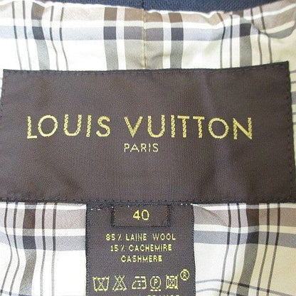 Louis Vuitton Striped Jacket Cashmere Blend 40 Navy Hair Wool