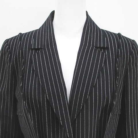 Louis Vuitton Striped Jacket Cashmere Blend 40 Navy Hair Wool