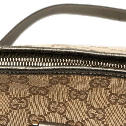 Gucci GG Canvas Abbey Crossbody Shoulder Bag 131326 Beige Brown Canvas Leather