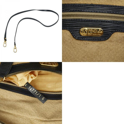 Fendi Zucca Handbag Shoulder Bag 2WAY Khaki Green Navy Nylon Leather Ladies
