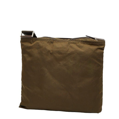 Prada Triangle Logo Plate Crossbody Shoulder Bag Bt0175 Khaki Green Nylon