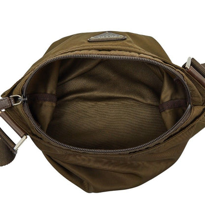 Prada Triangle Logo Plate Crossbody Shoulder Bag Bt0175 Khaki Green Nylon