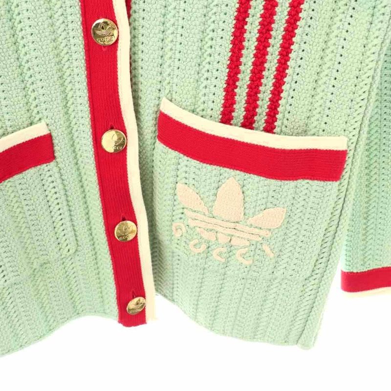 Gucci Adidas Adidasoriginal Line Logo Low Gauge Knit Cardigan XS