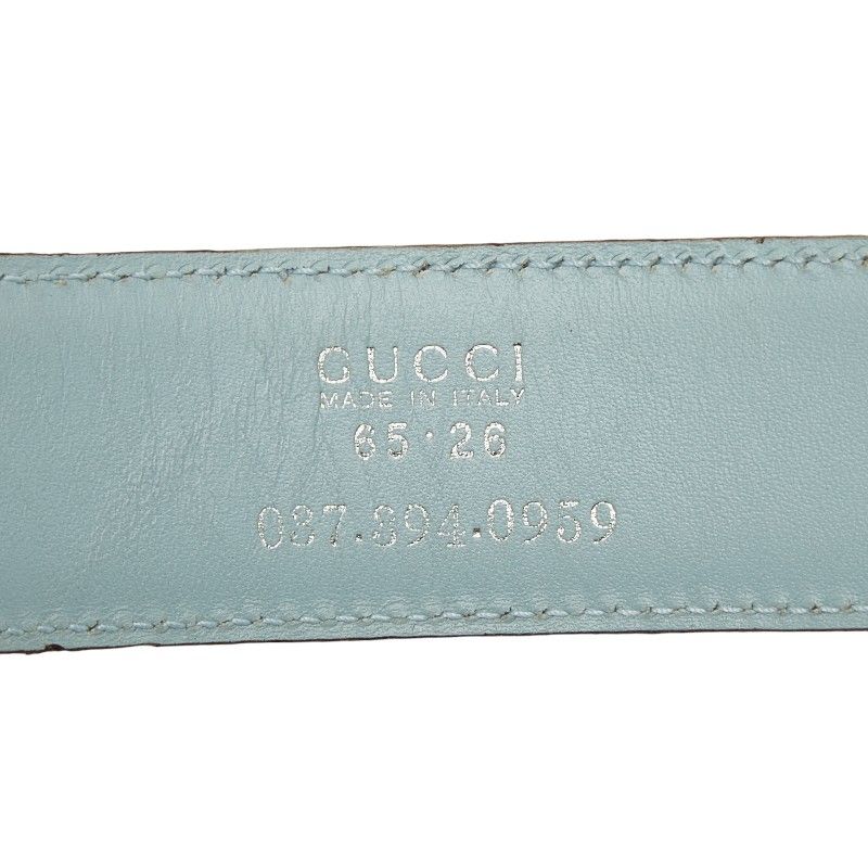 Gucci Belt Size: 65 26 037 394 0959 Light Blue Leather Women's Gucci