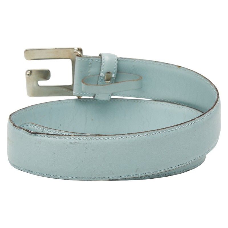 Gucci Belt Size: 65 26 037 394 0959 Light Blue Leather Women's Gucci