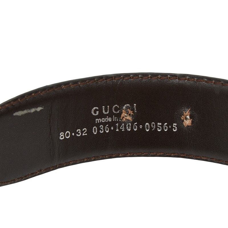 Gucci Belt Size: 80 32 036 1406 0956 5 Black Leather Women's Gucci