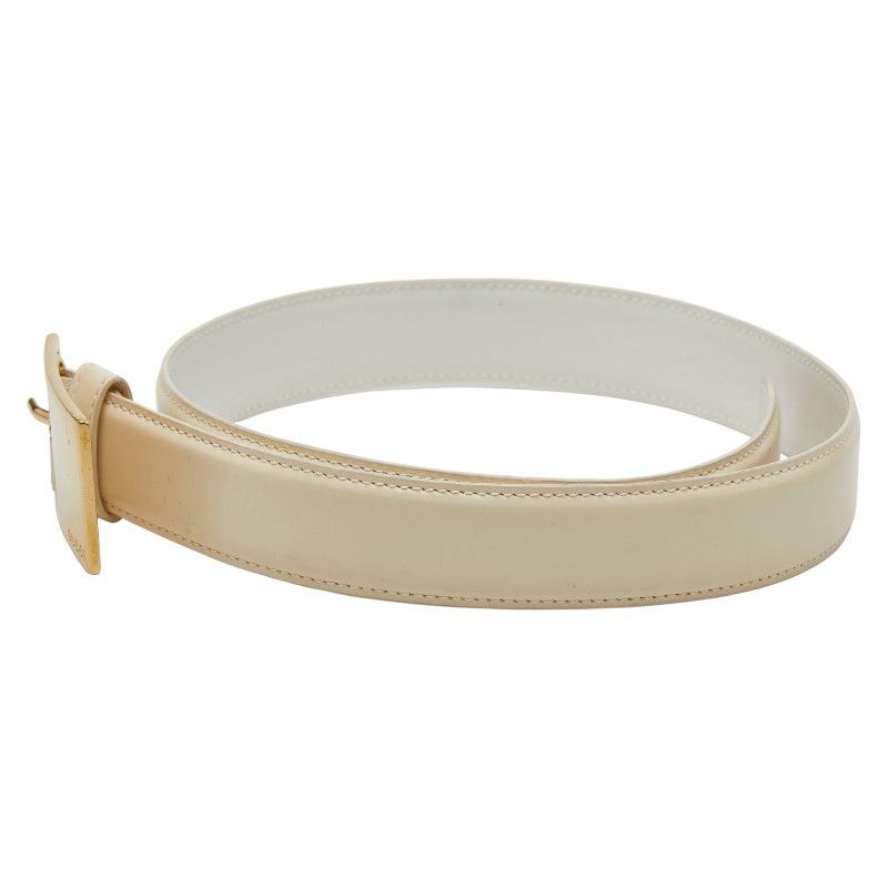 Gucci Belt Size: 65 26 036 1406 1284 White Leather Women's Gucci