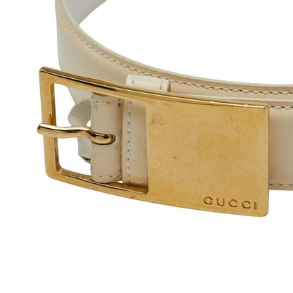 Gucci Belt Size: 65 26 036 1406 1284 White Leather Women's Gucci