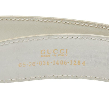 Gucci Belt Size: 65 26 036 1406 1284 White Leather Women's Gucci