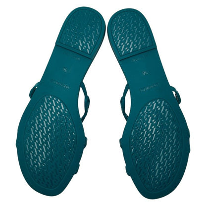 Hermes Rivage Chaine D'ancre Sandals Flat Size: 36 Green Rubber Women's Hermes