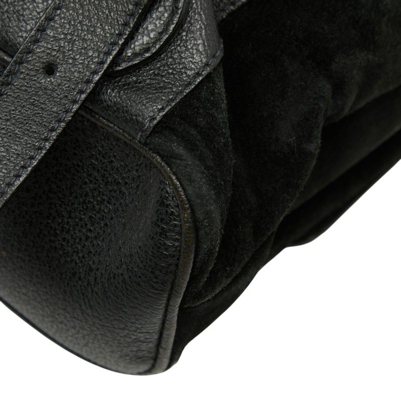 Gucci Bamboo Backpack 003 2058 0016 Black Leather Women's Gucci