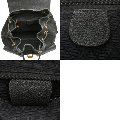 Gucci Bamboo Backpack 003 2058 0016 Black Leather Women's Gucci