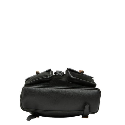 Gucci Bamboo Backpack 003 2058 0016 Black Leather Women's Gucci