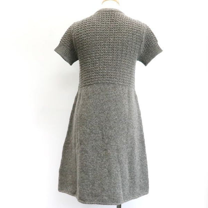 Chanel Sports Line Knit Dress 09A Coco Mark P36613 K02248 Wool X Cashmere Short