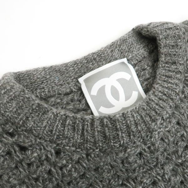 Chanel Sports Line Knit Dress 09A Coco Mark P36613 K02248 Wool X Cashmere Short
