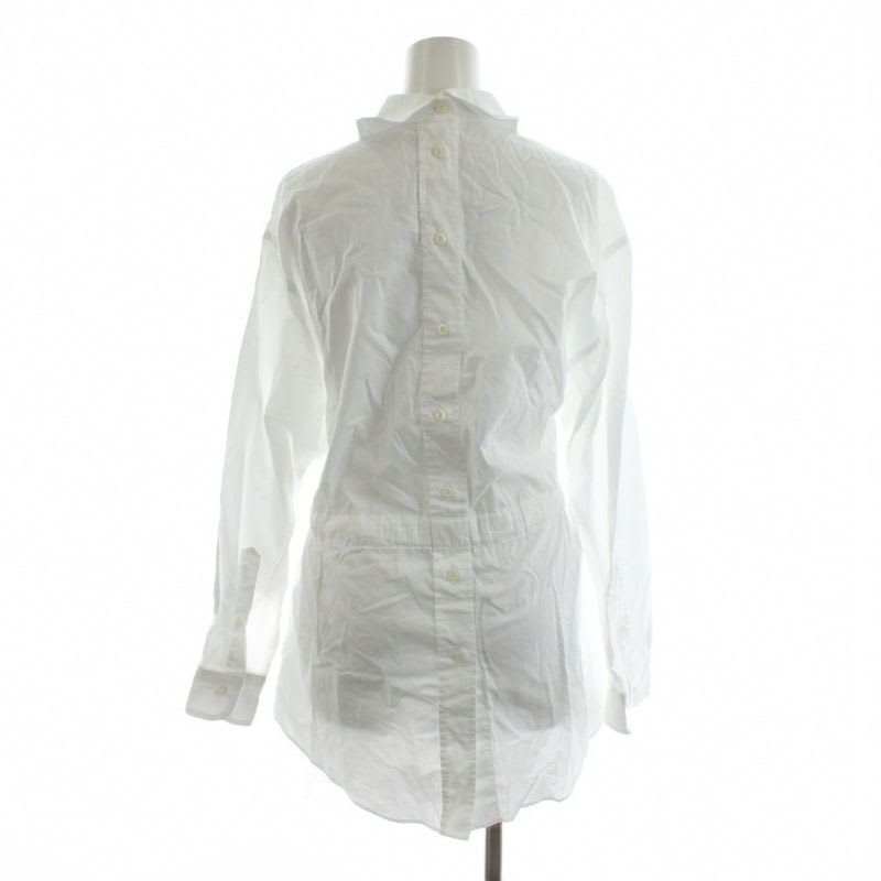Prada Shirt Blouse Long Sleeve Ribbon 36 S White P409 D AN25 BM