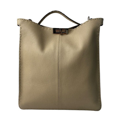 Fendi Women's Peekaboo Selleria ICYU 7 Va528 2-Way Shoulder Bag Tote Bag Crossbody