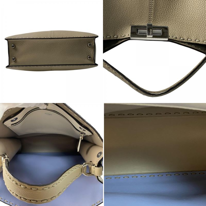 Fendi Women's Peekaboo Selleria ICYU 7 Va528 2-Way Shoulder Bag Tote Bag Crossbody