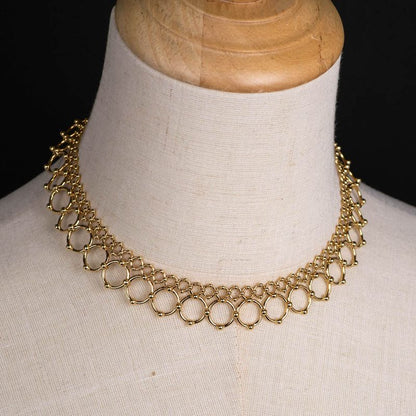 Tiffany & Co Graduated Link Double Low Choker 750yg 18K Yellow Gold