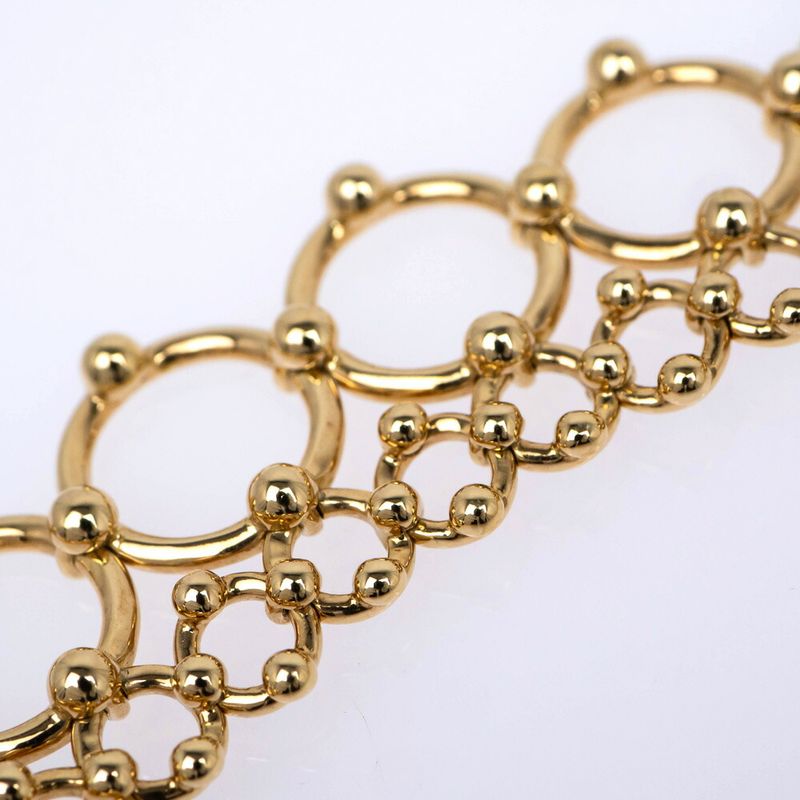 Tiffany & Co Graduated Link Double Low Choker 750yg 18K Yellow Gold