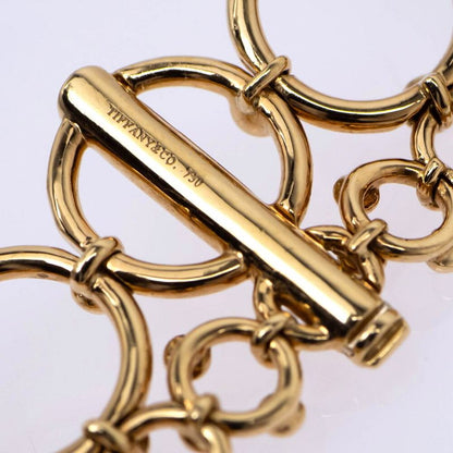Tiffany & Co Graduated Link Double Low Choker 750yg 18K Yellow Gold