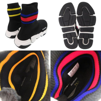 Balenciaga Speed 2.0 Sneakers Fabric Stripe Rubber Black 1280